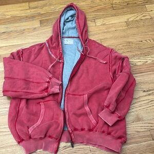 We the Free oversized sweatshirt jacket